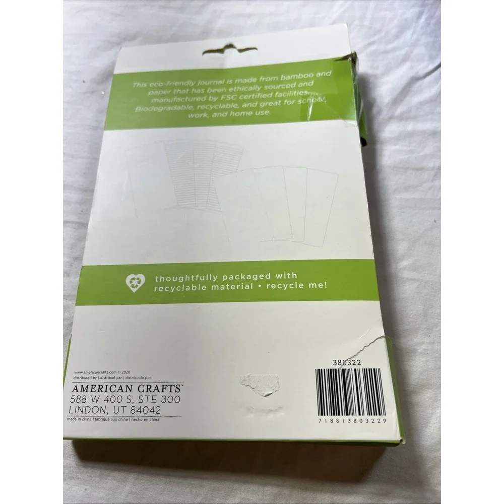 New ~ Sustainable Journaling BAMBOO JOURNAL COVER - 2 Journal Inserts
